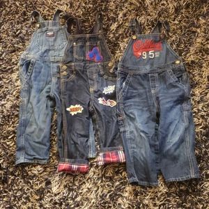 Bundle of 3- 24m overalls